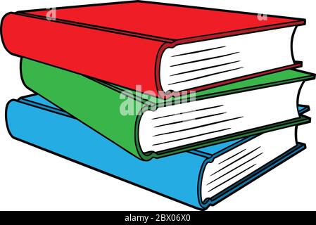 Pile de livres - Illustration d'une pile de livres. Illustration de Vecteur