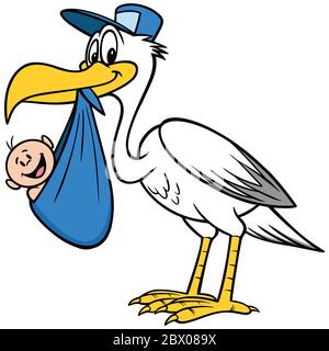 Porc avec un bébé garçon - UN dessin animé Illustration d'un porc avec un bébé garçon. Illustration de Vecteur