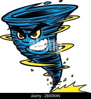 Mascotte de torsadeur - UNE illustration de la mascotte de Twister. Illustration de Vecteur