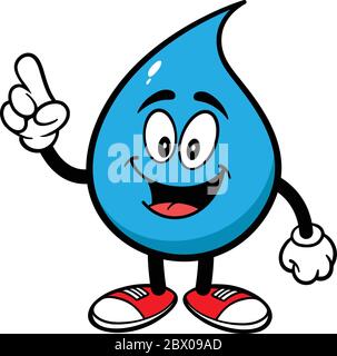 Parler de goutte d'eau - UN dessin animé Illustration d'une goutte d'eau parler. Illustration de Vecteur