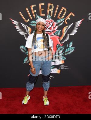 27 juillet 2019, Westfield Cabana à la Westfiel, Century City, Californie: Ajiona Alexus participe au 10e anniversaire de Kiehl LifeRide for amfAR pour profiter de la recherche sur le VIH/sida dans Century City à Westfield Century City à Century City, le 27 2019 juillet. (Image crédit : © Billy Bennight/ZUMA Wire) Banque D'Images