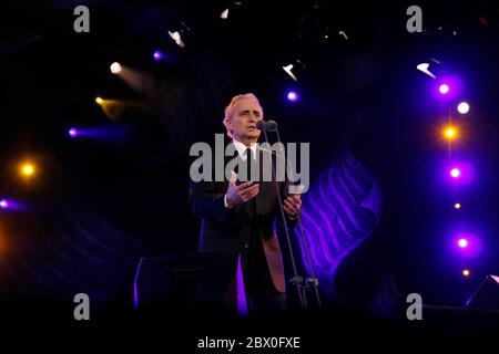 Le ténor José Carreras à la BBC Proms dans le parc Hyde Park Londres Banque D'Images