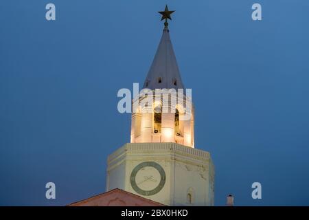 Tour Spasskaya dans le Kremlin de Kazan en hiver Banque D'Images