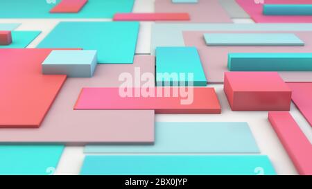 rendu 3d d'arrière-plan des formes géométriques Banque D'Images