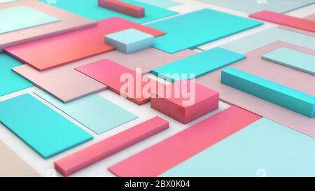 rendu 3d d'arrière-plan des formes géométriques Banque D'Images