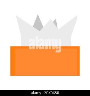 Serviettes en papier dans une boîte. Style plat. Illustration vectorielle Illustration de Vecteur