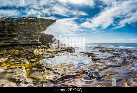 Côte rocheuse à Bond’s Lookout Maroubra Beach, Sydney, Nouvelle-Galles du Sud, Australie Banque D'Images