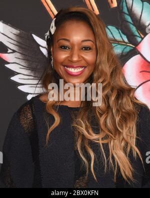 27 juillet 2019, Westfield Cabana à la Westfiel, Century City, Californie: Kinya Claiborne participe au 10e anniversaire de Kiehl LifeRide for amfAR pour profiter de la recherche sur le VIH/sida dans Century City à Westfield Century City à Century City, le 27 2019 juillet. (Image crédit : © Billy Bennight/ZUMA Wire) Banque D'Images