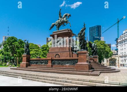 Buenos Aires, Argentine - 20 janvier 2019, Monument du Libérateur Don Jose de San Martin Banque D'Images