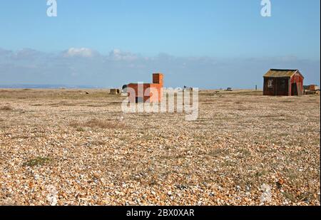 Plage de Dungeness dans le Kent Banque D'Images