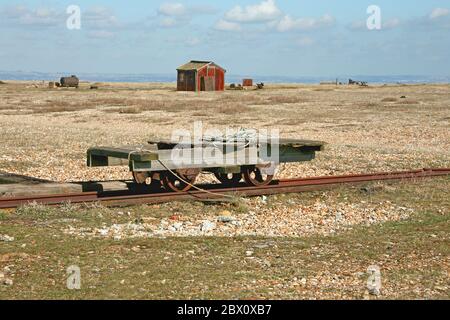 Plage de Dungeness dans le Kent Banque D'Images