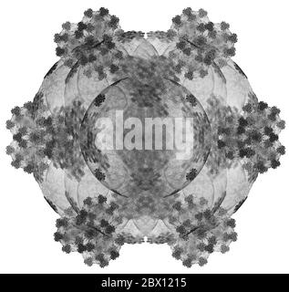 L'illustration fractale abstraite pour un design créatif ressemble à une fleur Banque D'Images