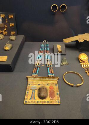 bijoux en or au musée égyptien du caire Banque D'Images