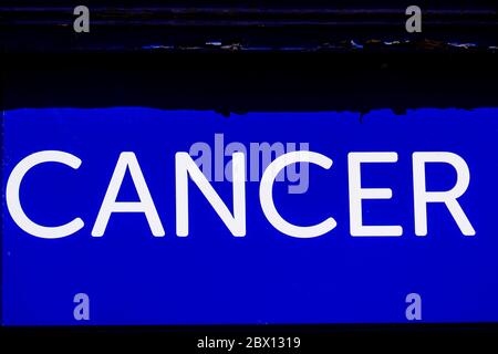 Cancer Research logo uk dans le centre-ville. Banque D'Images