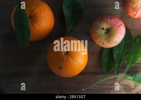 Photographie de la pomme et des fruits orange de malte Banque D'Images