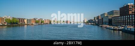 Amsterdam, mai 7 2018 - vue d'ensemble de l'IJhaven (IJ Harbour) dans une nouvelle partie développée d'Amsterdam Banque D'Images