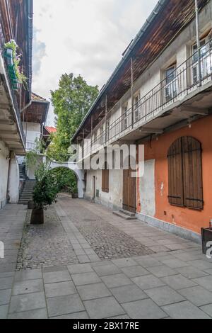 Alley à Cracovie utilisé comme film dans la liste des Schindlers Banque D'Images