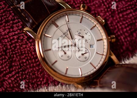 Patek Philippe Homme montre poignet Banque D'Images