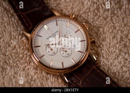 Patek Philippe Homme montre poignet Banque D'Images