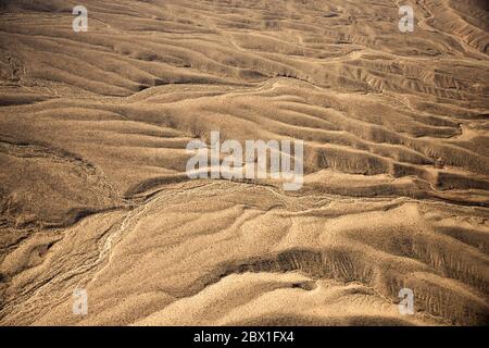 Relief aérien au-dessus du désert de Mojave dans le Nevada Banque D'Images