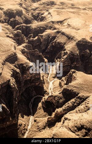 Détail de la surface de la terre vue depuis le parc national des montagnes Rocheuses En Arizona Banque D'Images