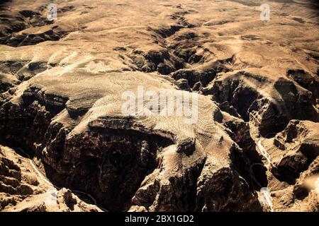 Détail de la surface de la terre vue depuis le parc national des montagnes Rocheuses En Arizona Banque D'Images