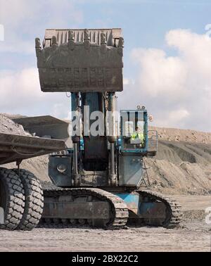 1995, site minier d'Opencast à Kirk, East Midlands, centre de l'Angleterre, Royaume-Uni Banque D'Images