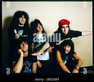 Groupe américain de roches dures Anthrax aux Monstres of Rock 1987 Banque D'Images