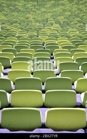 Place au stade Green Stadium par rangées derrière Banque D'Images