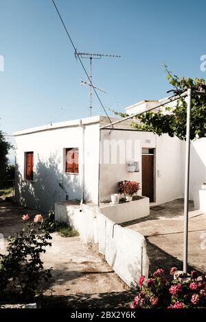 Bâtiment dans un village traditionnel de Crète, Grèce Banque D'Images