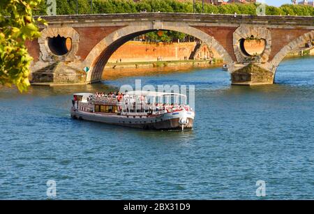 France, haute-Garonne (31), Toulouse, le Pont-neuf et la Garonne Banque D'Images