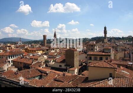 Vue sur le toit de Florence (Italie) Banque D'Images