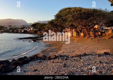 France, Ile de la Réunion (département français d'outre-mer), Saint Pierre, extrémité sud du lagon de Saint-Pierre à un endroit appelé Terre Sainte Banque D'Images