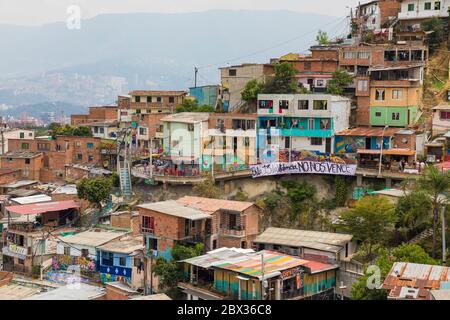 Colombie, Département d'Antioquia, Medellin, Comuna 13 Banque D'Images