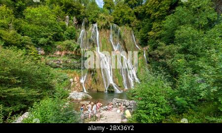 France, Ain (01), Brégnier-cordon, cascade de Glandieu Banque D'Images