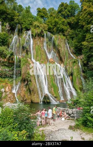 France, Ain (01), Brégnier-cordon, cascade de Glandieu Banque D'Images