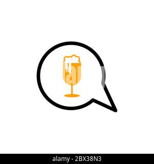illustration du modèle de conception de vecteur de bière bubble chat Illustration de Vecteur