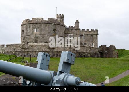 Falmouth.Cornwall.Royaume-Uni.21 février 2020.vue du château de Pendennis dans les Cornouailles Banque D'Images