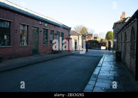 Boutiques artisanales et artisanales au musée Elsecar Heritage Centre, Barnsley, dans le Yorkshire du Sud, Angleterre. Banque D'Images