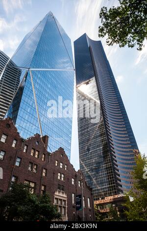 La F5 Tower et la Columbia Tower dans le centre-ville de Seattle, Washington, États-Unis. Banque D'Images