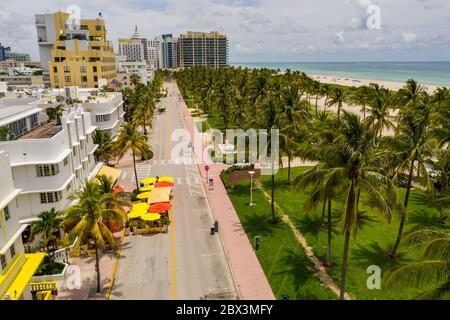 South Beach Miami rouvre la phase 1 pendant la pandémie de coronavirus Covid 19 Banque D'Images