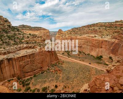 Magnifique paysage le long de la Cassidy Arch Trail du parc national de Capitol Reef, dans l'Utah Banque D'Images