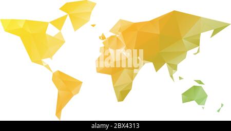 Carte poly basse du monde. Illustration vectorielle. Illustration de Vecteur
