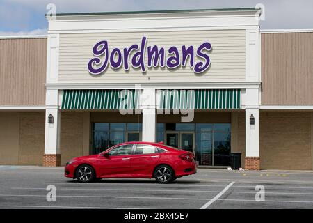 Un logo à l'extérieur de Gordmans magasin de détail à Chestertown, Maryland, le 25 mai 2020. Banque D'Images