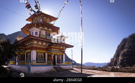 Taktsang Gompa à Zemithang, Arunachal Pradesh Banque D'Images