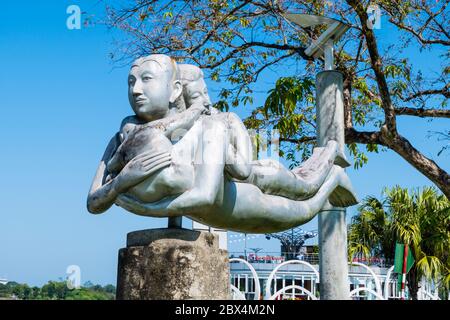 Sculpture, Parc février 3, Hue, Vietnam Banque D'Images