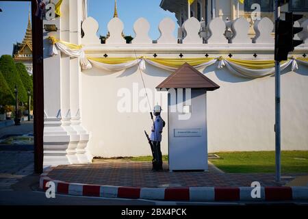 Thaïlande Royal Palace Guard à Bangkok Banque D'Images