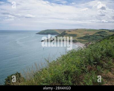 Vue sur la côte de Devon, Angleterre Banque D'Images