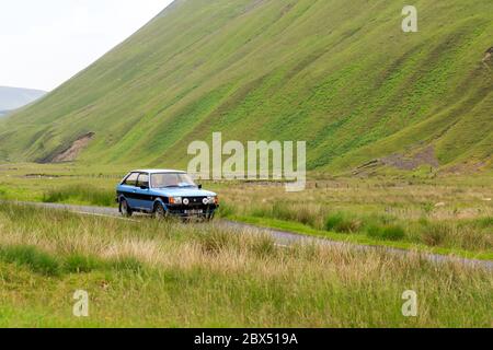 MOFFAT, ÉCOSSE - 29 JUIN 2019 : 1982 Sunbeam Talbot Lotus voiture dans un rallye automobile classique en route vers la ville de Moffat, Dumfries et Galloway Banque D'Images