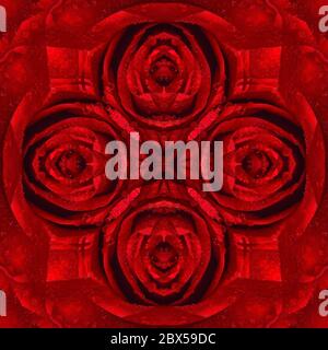 Motif symétrique sans couture motif abstrait élément de texture florale Banque D'Images